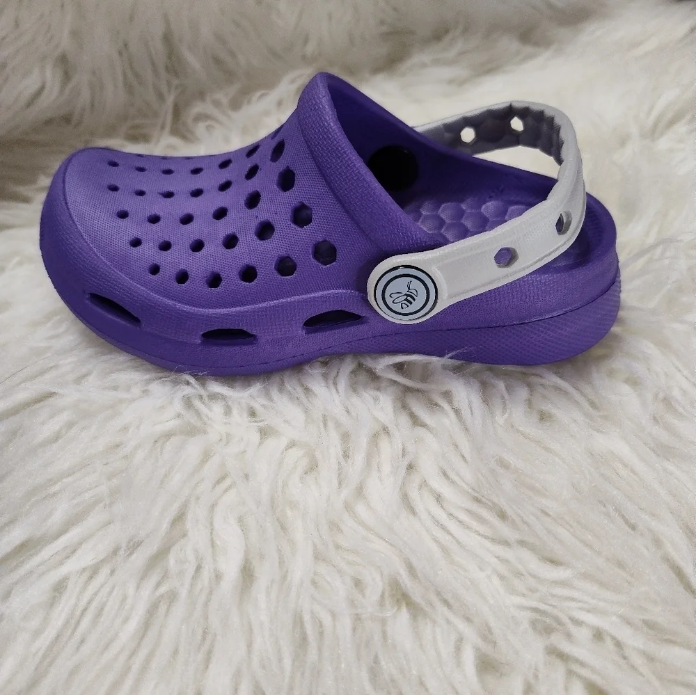 Joybees Kids Purple Gray Rubber Clogs Size 8 9